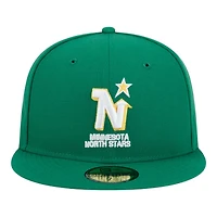 Minnesota North Stars Green Team Basic NHL New Era 59FIFTY Fitted Hat