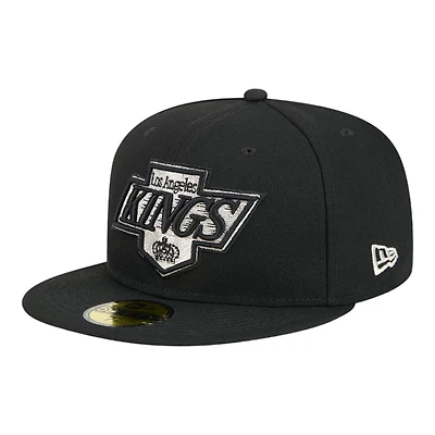 Los Angeles Kings Black Team Basic NHL New Era 59FIFTY Fitted Hat