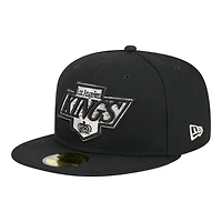 Los Angeles Kings Black Team Basic NHL New Era 59FIFTY Fitted Hat