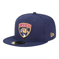 Florida Panthers Navy Team Basic NHL New Era 59FIFTY Fitted Hat