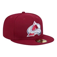 Colorado Avalanche Burgundy Team Basic NHL New Era 59FIFTY Fitted Hat