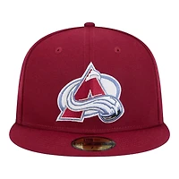 Colorado Avalanche Burgundy Team Basic NHL New Era 59FIFTY Fitted Hat