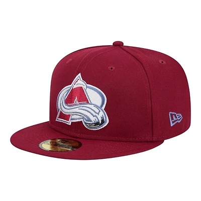 Colorado Avalanche Burgundy Team Basic NHL New Era 59FIFTY Fitted Hat