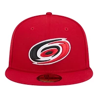 Carolina Hurricanes Red Team Basic NHL New Era 59FIFTY Fitted Hat