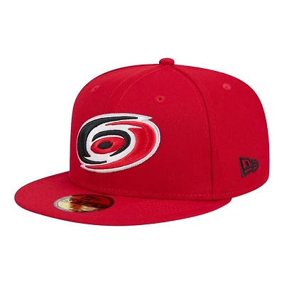 Carolina Hurricanes Red Team Basic NHL New Era 59FIFTY Fitted Hat