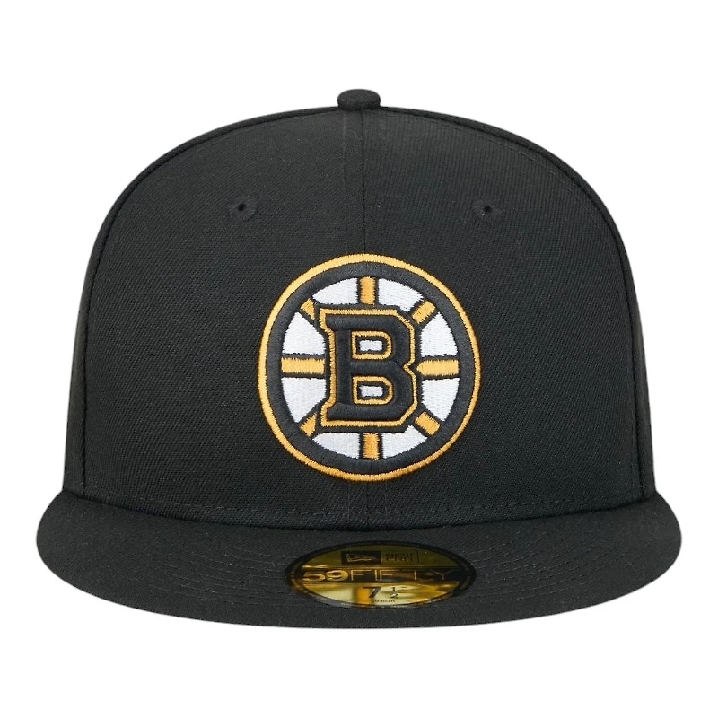 Boston Bruins Black Team Basic NHL New Era 59FIFTY Fitted Hat
