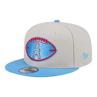 Houston Oilers 2024 Sideline Historic Stone Gray New Era 9FIFTY Snapback Hat