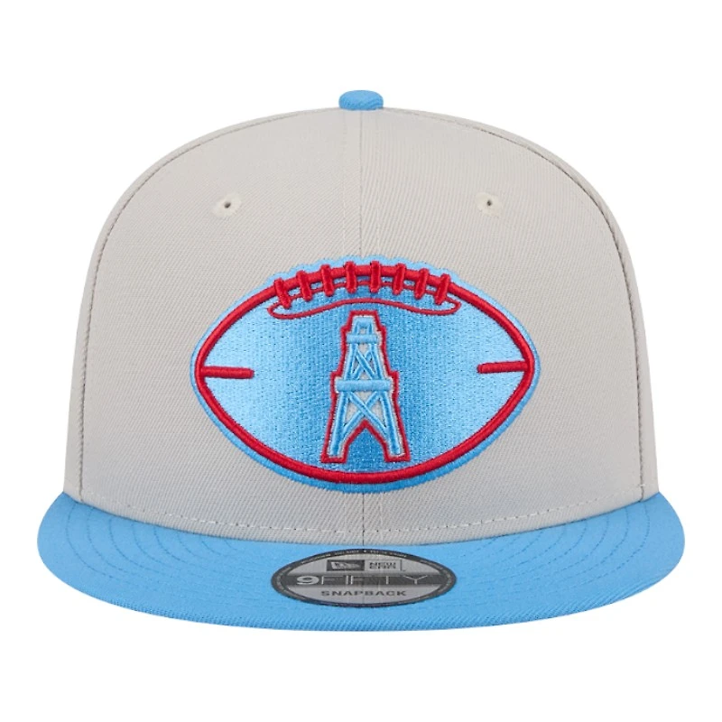Houston Oilers 2024 Sideline Historic Stone Gray New Era 9FIFTY Snapback Hat