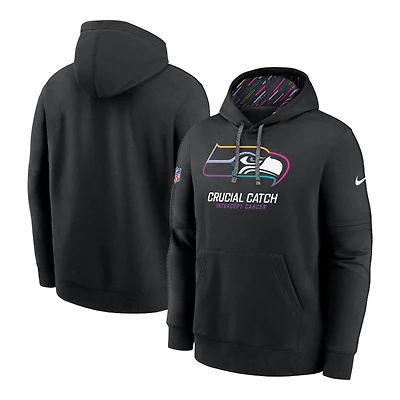 Seattle Seahawks 2024 Crucial Catch Black Nike Club Pullover Hoodie