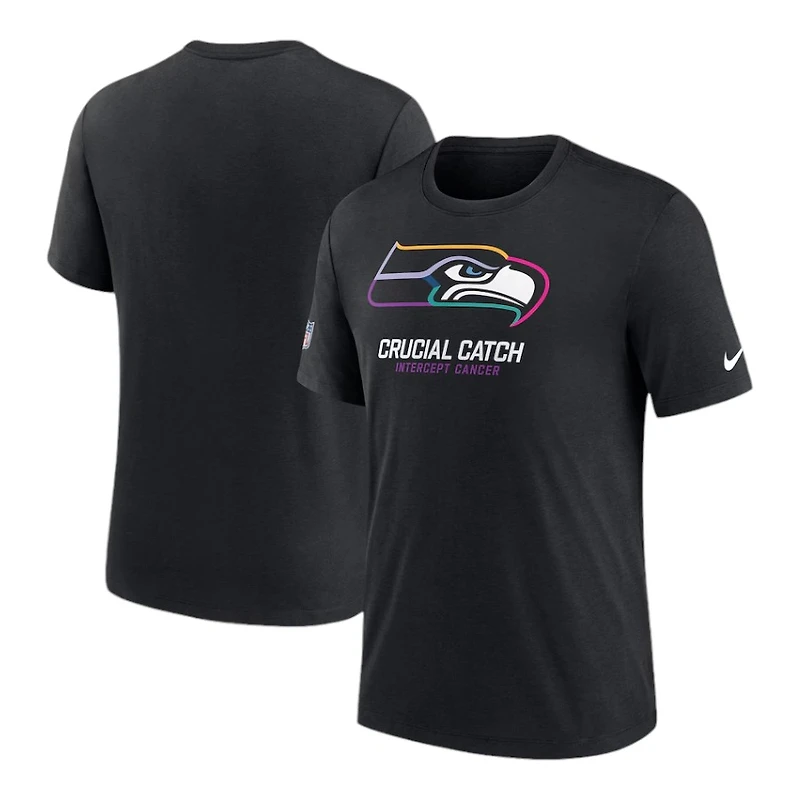 Seattle Seahawks Black Nike 2024 NFL Crucial Catch T-Shirt