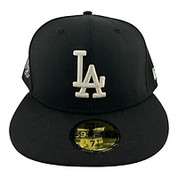 Los Angeles Dodgers Black and White "Coast to Coast" 40th Anni Patch Gray UV New Era 59FIFTY Fitted Hat