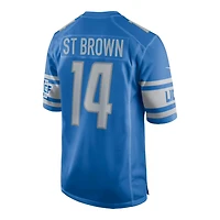 Detroit Lions Amon-Ra St. Brown Blue Nike Game Jersey
