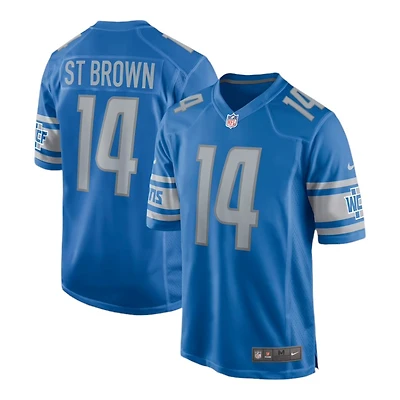 Detroit Lions Amon-Ra St. Brown Blue Nike Game Jersey