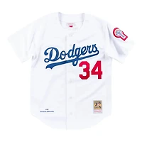 Los Angeles Dodgers Fernando Valenzuela White Cooperstown 1981 Authentic Mitchell & Ness Jersey