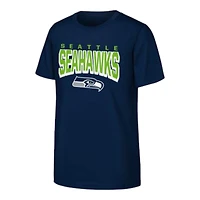 Youth Seattle Seahawks Navy NFL on the Block Cotton Shirt