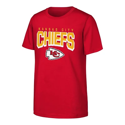 Youth Kansas City Chiefs Red NFL on the Block Cotton Shirt