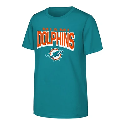 Youth Miami Dolphins Aqua NFL on the Block Cotton Shirt