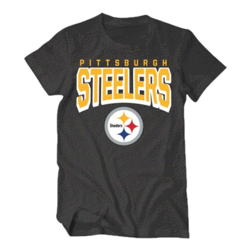 Youth Pittsburgh Steelers Black NFL on the Block Cotton Shirt