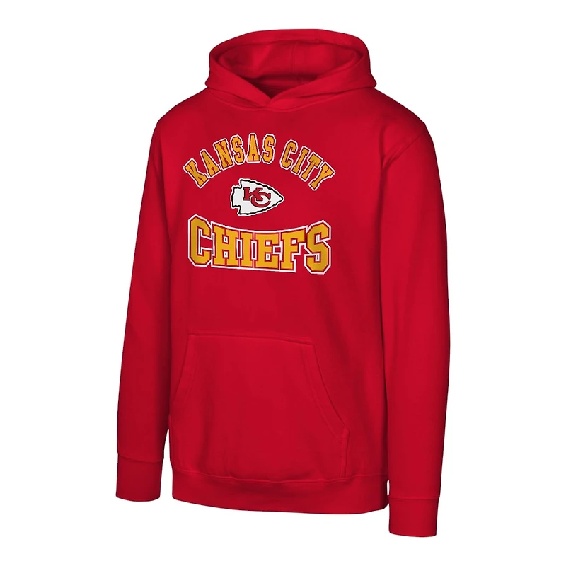 Youth Kansas City Chiefs Red NFL Hometown Pullover Fleece Hoodie