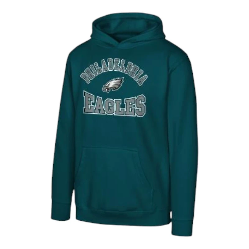 Youth Philadelphia Eagles Green NFL Hometown Pullover Fleece Hoodie