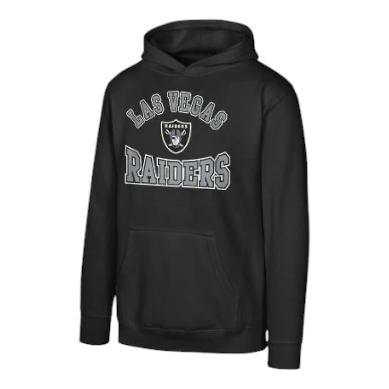 Youth Las Vegas Raiders Black NFL Hometown Pullover Fleece Hoodie