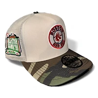 Boston Red Sox Stone and Woodland Camo 1999 ASG Patch Green UV New Era A-Frame Snapback Hat