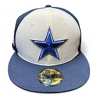 Dallas Cowboys Chrome and Navy SB XXVII Patch Gray UV New Era 59FIFTY Fitted Hat