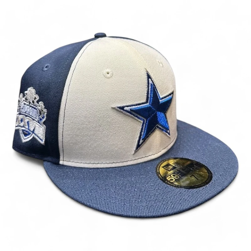Dallas Cowboys Chrome and Navy SB XXVII Patch Gray UV New Era 59FIFTY Fitted Hat