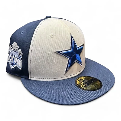Dallas Cowboys Chrome and Navy SB XXVII Patch Gray UV New Era 59FIFTY Fitted Hat