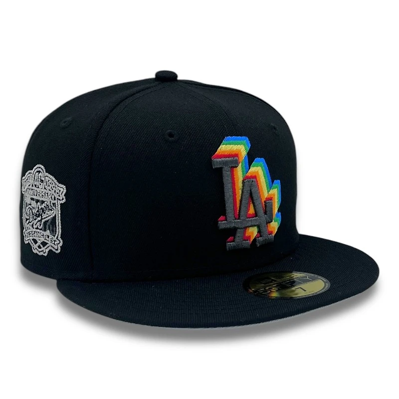 Los Angeles Dodgers Black Cascade 40th Anni Patch Gray UV New Era 59FIFTY Fitted Hat