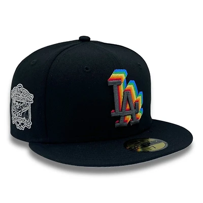 Los Angeles Dodgers Black Cascade 40th Anni Patch Gray UV New Era 59FIFTY Fitted Hat