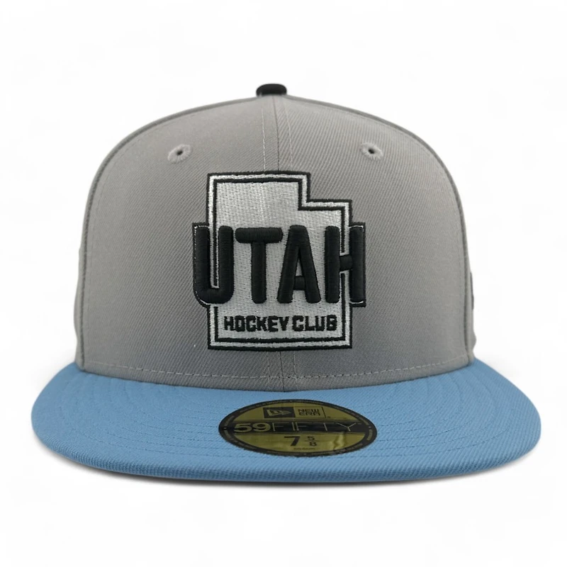 Utah Hockey Club Gray and Light Blue NHL Patch UV New Era 59FIFTY Fitted Hat