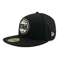 Utah Hockey Club Black with Silver Threading Circle Logo NHL Patch Gray UV New Era 59FIFTY Fitted Hat