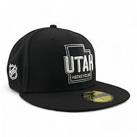 Utah Hockey Club Black and White State Logo NHL Patch Gray UV New Era 59FIFTY Fitted Hat