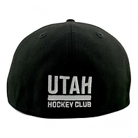 Utah Hockey Club Black and White State Logo NHL Patch Gray UV New Era 59FIFTY Fitted Hat