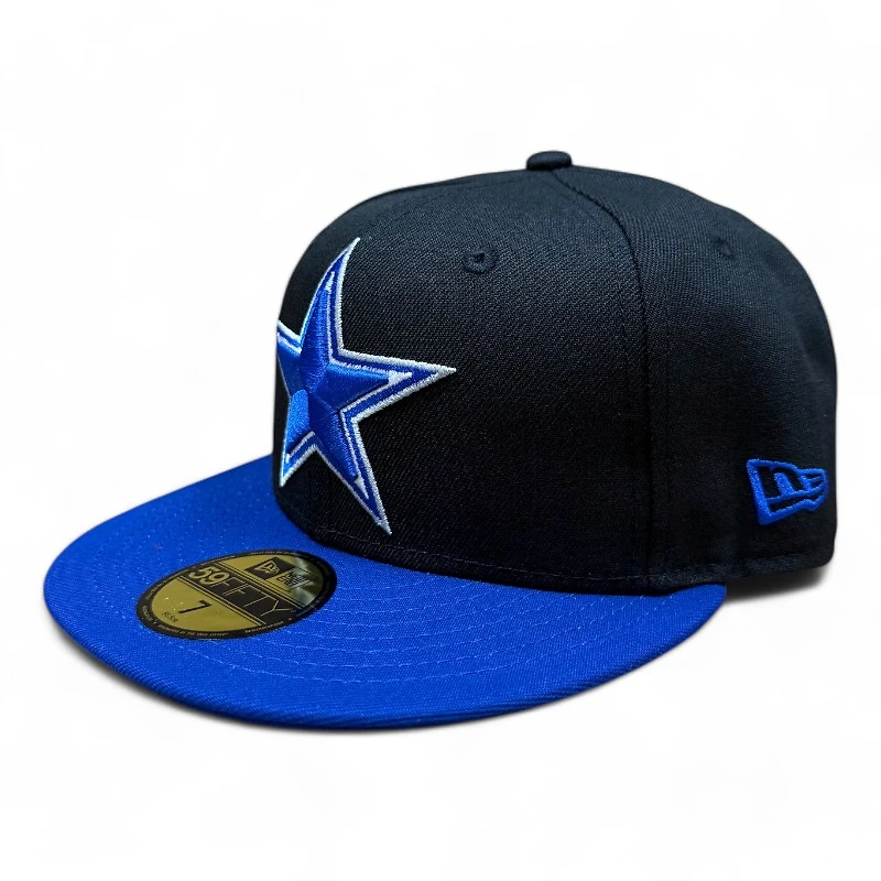 Dallas Cowboys Black and Royal Blue UV New Era 59FIFTY Fitted Hat