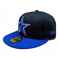 Dallas Cowboys Black and Royal Blue UV New Era 59FIFTY Fitted Hat