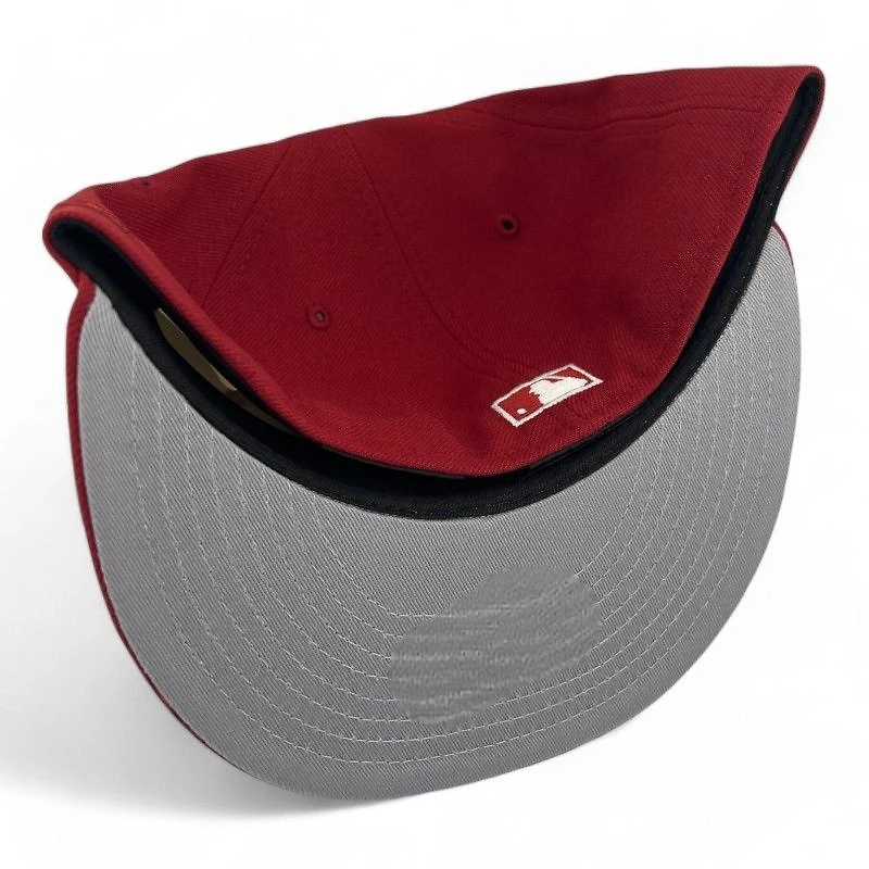 Los Angeles Dodgers Red and Chrome 60th Anniversary Patch Gray UV New Era 59FIFTY Fitted Hat