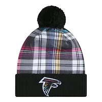Atlanta Falcons Black Plaid 2024 NFL Crucial Catch Cuffed Knit Hat
