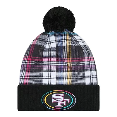 San Francisco 49ers Black Plaid 2024 NFL Crucial Catch Cuffed Knit Hat