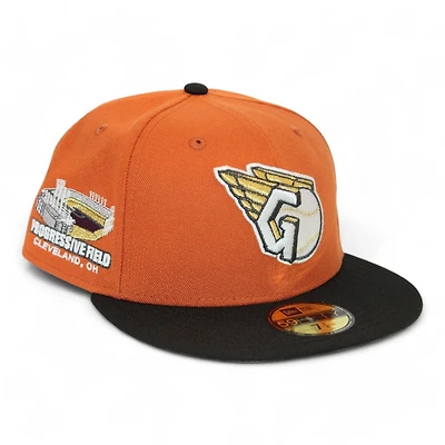 Cleveland Guardians Orange and Black "DPM Halloween Pack" Progressive Field Stadium Patch Gray UV New Era 59Fifty Fitted Hat