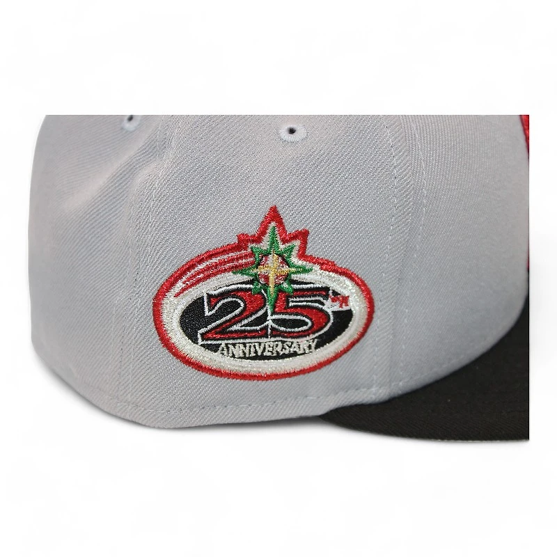 Seattle Mariners Gray and Black "DPM Halloween Pack" 25th Anniversary Patch UV New Era 59Fifty Fitted Hat