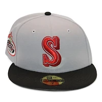 Seattle Mariners Gray and Black "DPM Halloween Pack" 25th Anniversary Patch UV New Era 59Fifty Fitted Hat