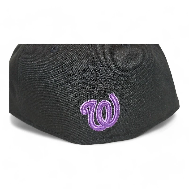 Washington Nationals Black and Purple "DPM Halloween Pack" RFK Memorial Patch Gray UV New Era 59Fifty Fitted Hat