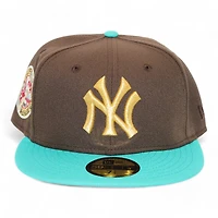 New York Yankees Brown and Teal 1949 World Series Patch Gray UV Era 59Fifty Fitted Hat