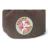 New York Yankees Brown and Teal 1949 World Series Patch Gray UV Era 59Fifty Fitted Hat