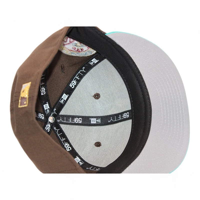 New York Yankees Brown and Teal 1949 World Series Patch Gray UV Era 59Fifty Fitted Hat