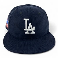 Los Angeles Dodgers Navy Corduroy 1981 WS Patch Grey UV New Era 59FIFTY Fitted Hat