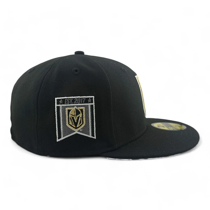 Vegas Golden Knights Black Est. 2017 Patch Gray UV NHL New Era 59FIFTY Fitted Hat