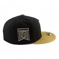 Vegas Golden Knights Black with Metallic Gold Brim Est. 2017 Patch Gray UV NHL New Era 59FIFTY Fitted Hat